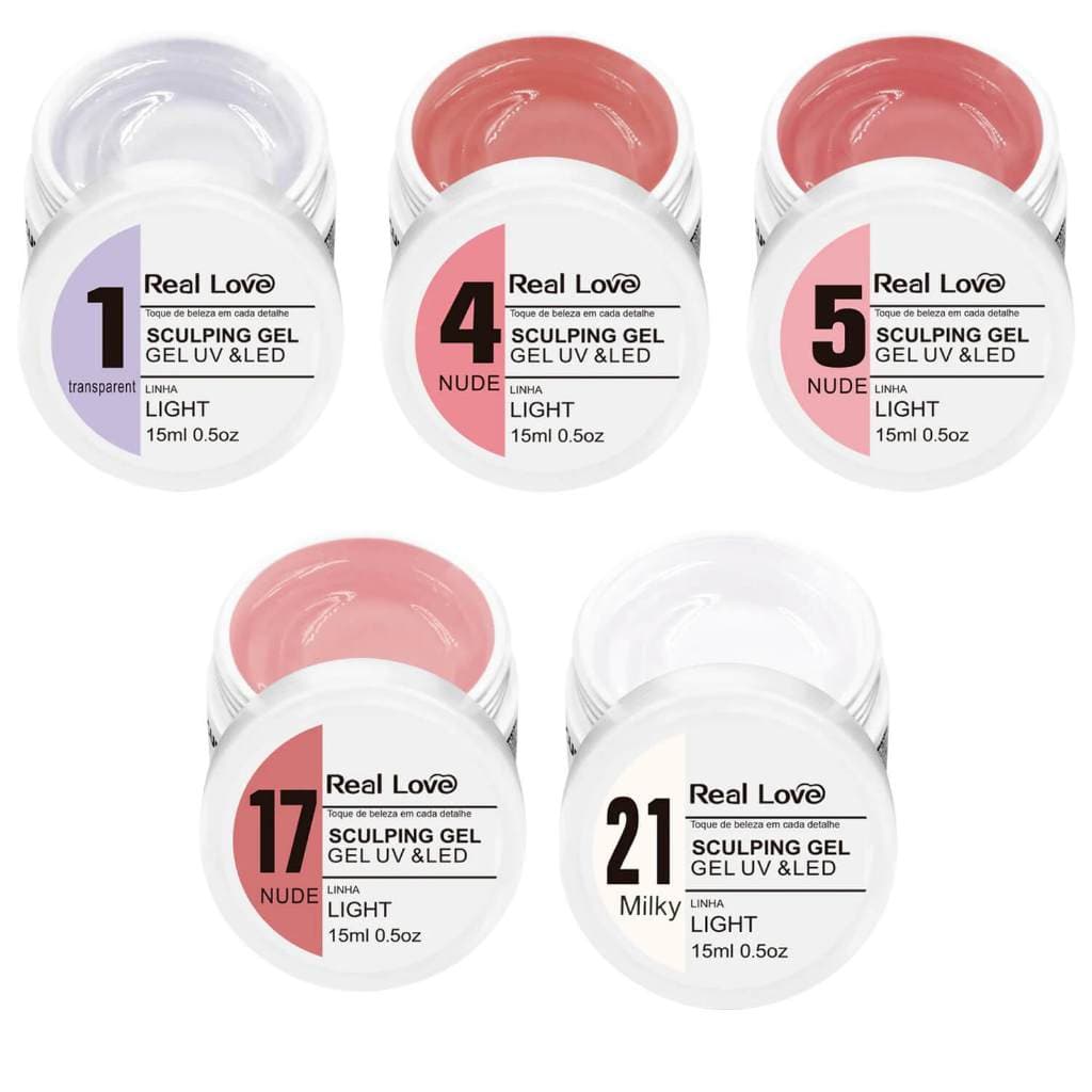 Gel Sculping para Alongamento de Unha Real Love Linha Light Cabine Uv/Led 15ml