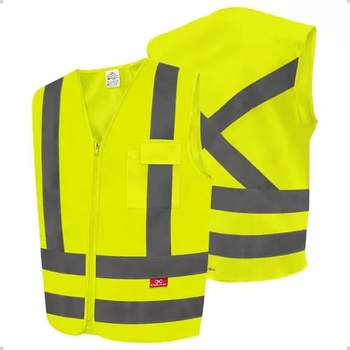 Colete Refletivo Amarelo Fluorescente - Steelflex ORIGINAL SEM Bolso