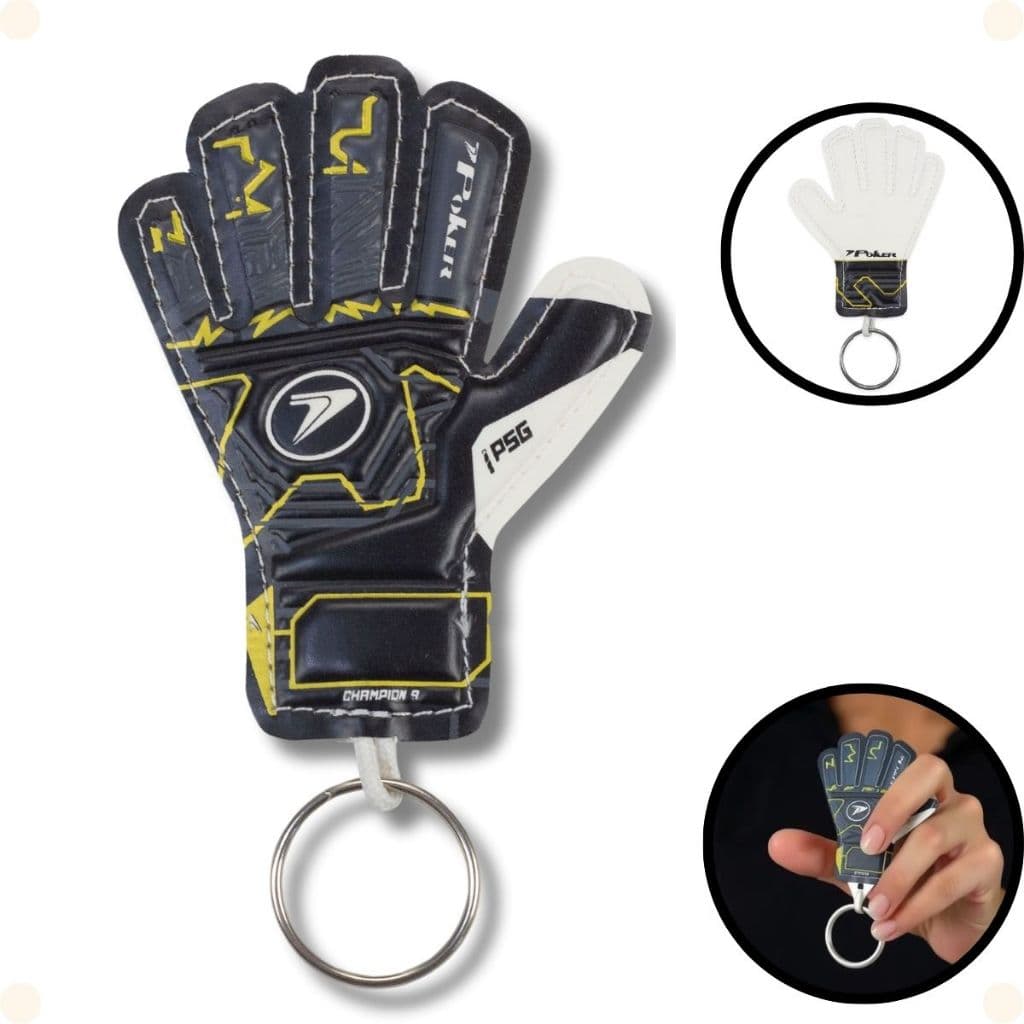 Chaveiro Mini Luva Goleiro Futebol Champion Poker Organizador Chaves