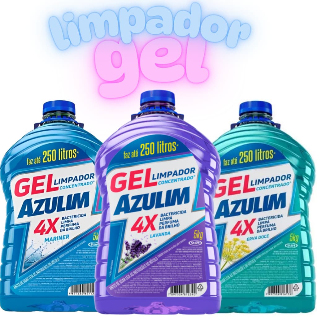LIMPADOR GEL AZULIM 5L LAVANDA/MARINER/ERVA DOCE - START QUIMICA