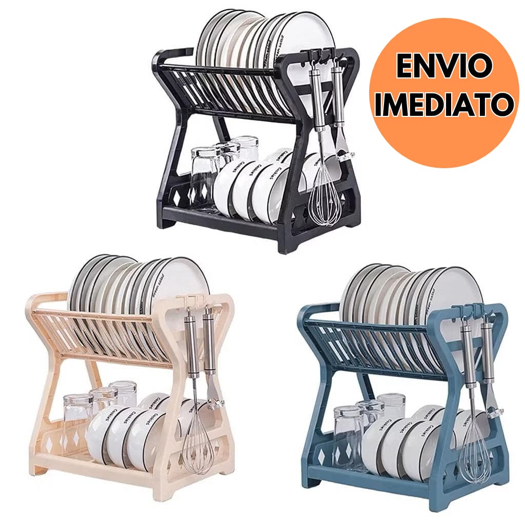 Escorredor De Louça Cozinha Pratos Copos Talheres Plastico  Desmontável Top Casa