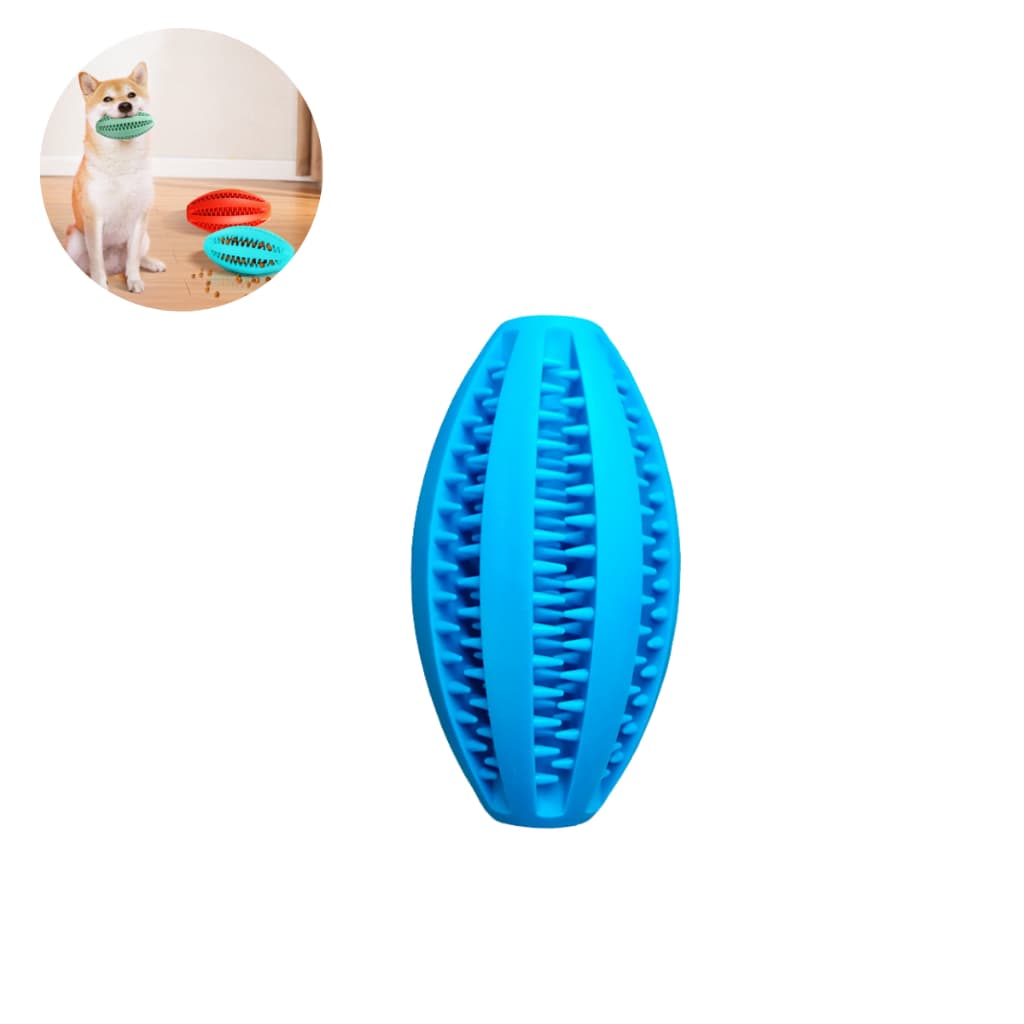 Mordedor De Borracha Bola Multifuncional Com Porta Petisco Escova Limpa Dentes Para Cães Cachorro Brinquedo