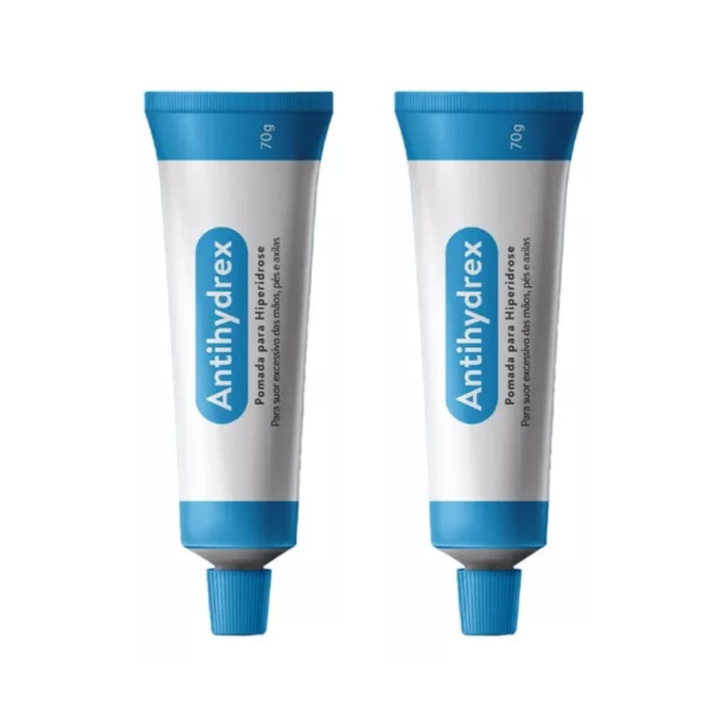 Kit com 2 unidades Antihydrex Controle O Suor Excessivo Com Mãos E Pés Secos