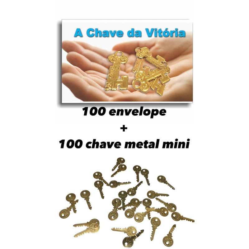 Campanha chave da vitoria-envelope e chave metal-100 unidades