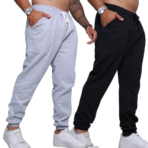 Calça Jogger Masculina de Moletom, Kit de 2 unidades, Esportivo