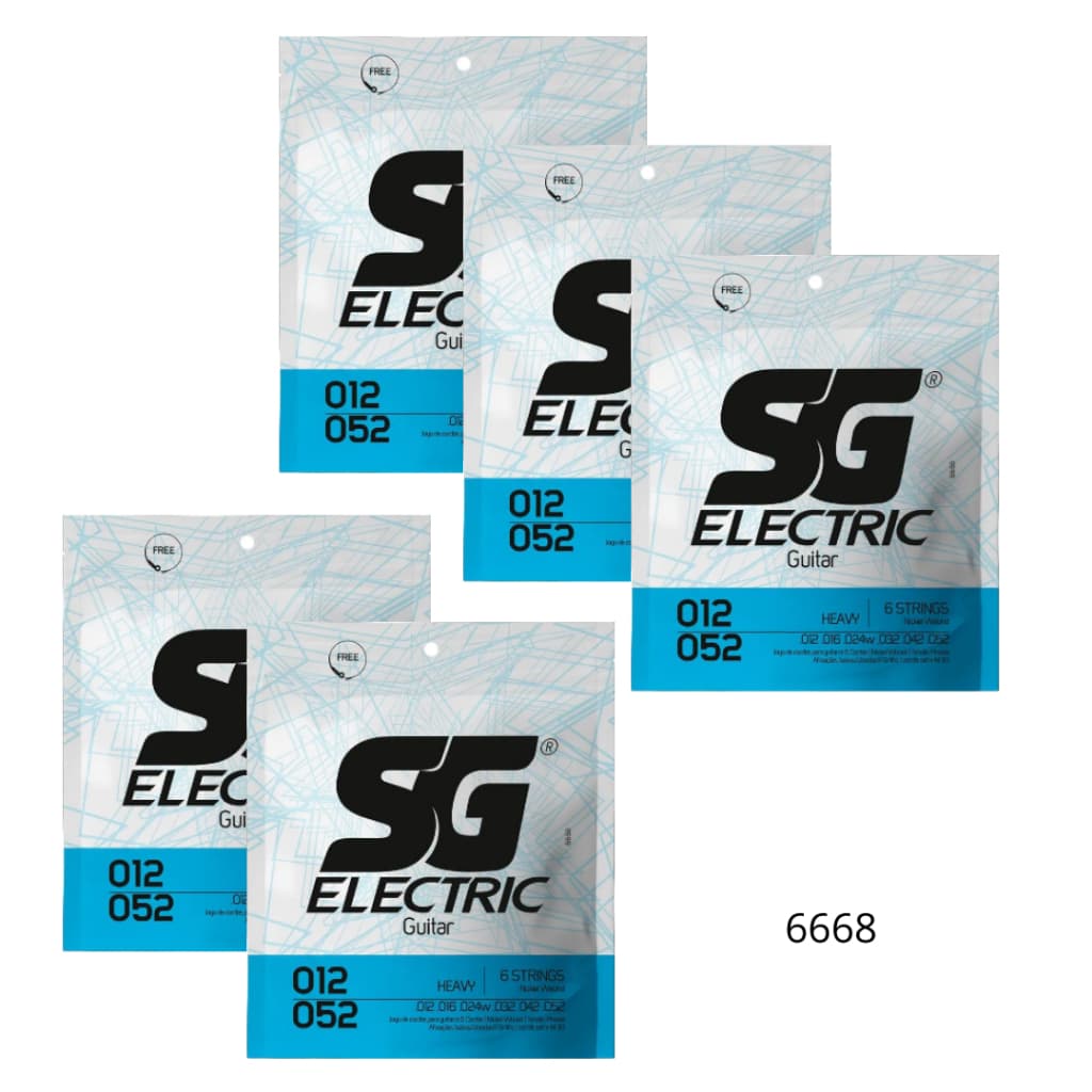 Kits Corda SG 012 Níquel para Guitarra Encordoamento Tensão Média