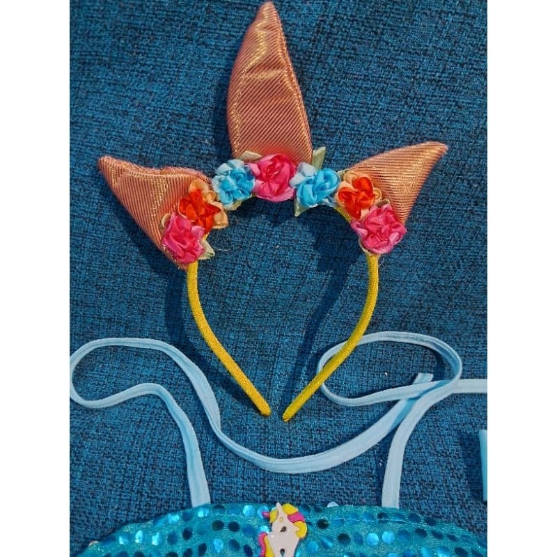 Fantasia Unicórnio Para Festa Fantasia Infantil, Com Saia Detalhada a Decorada e Tiara ,Para Crianças De 02 a 03 anos