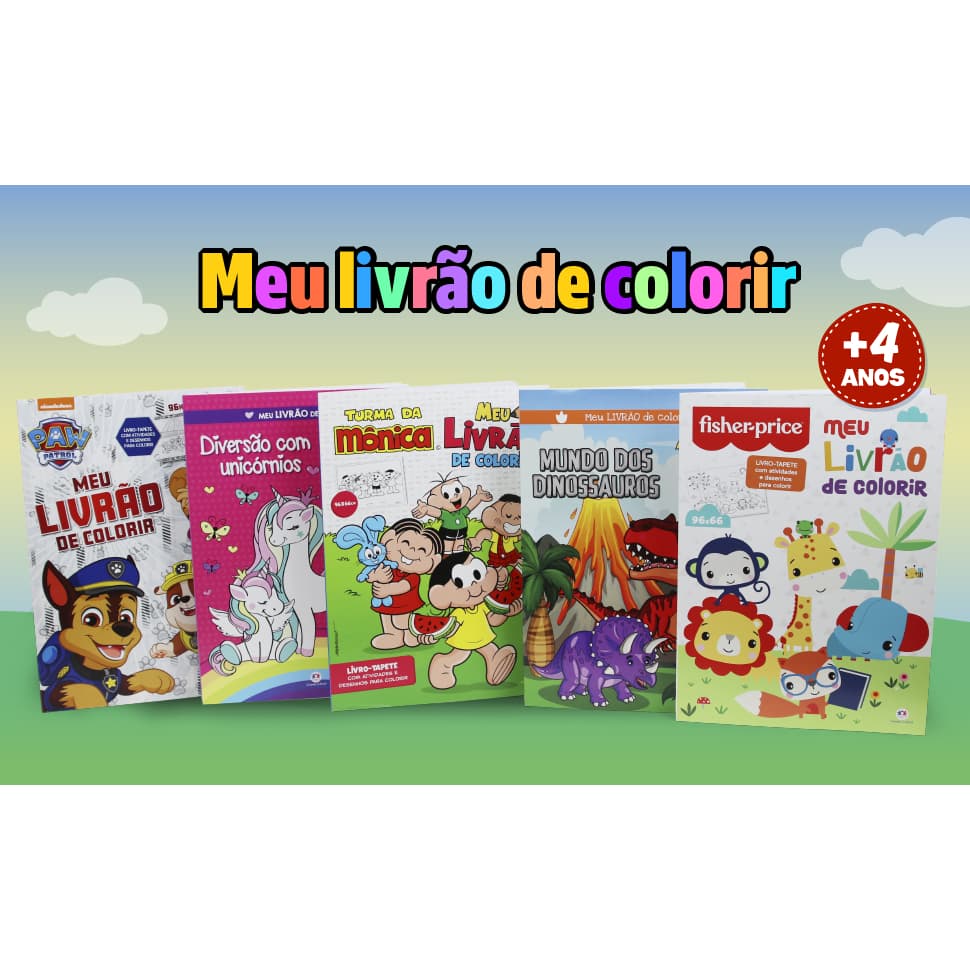 Meu Livrão de Colorir-Sonic, Enaldinho, Mundo de Bita, Smilinguido, Unicornios, Turma da Mônica, etc
