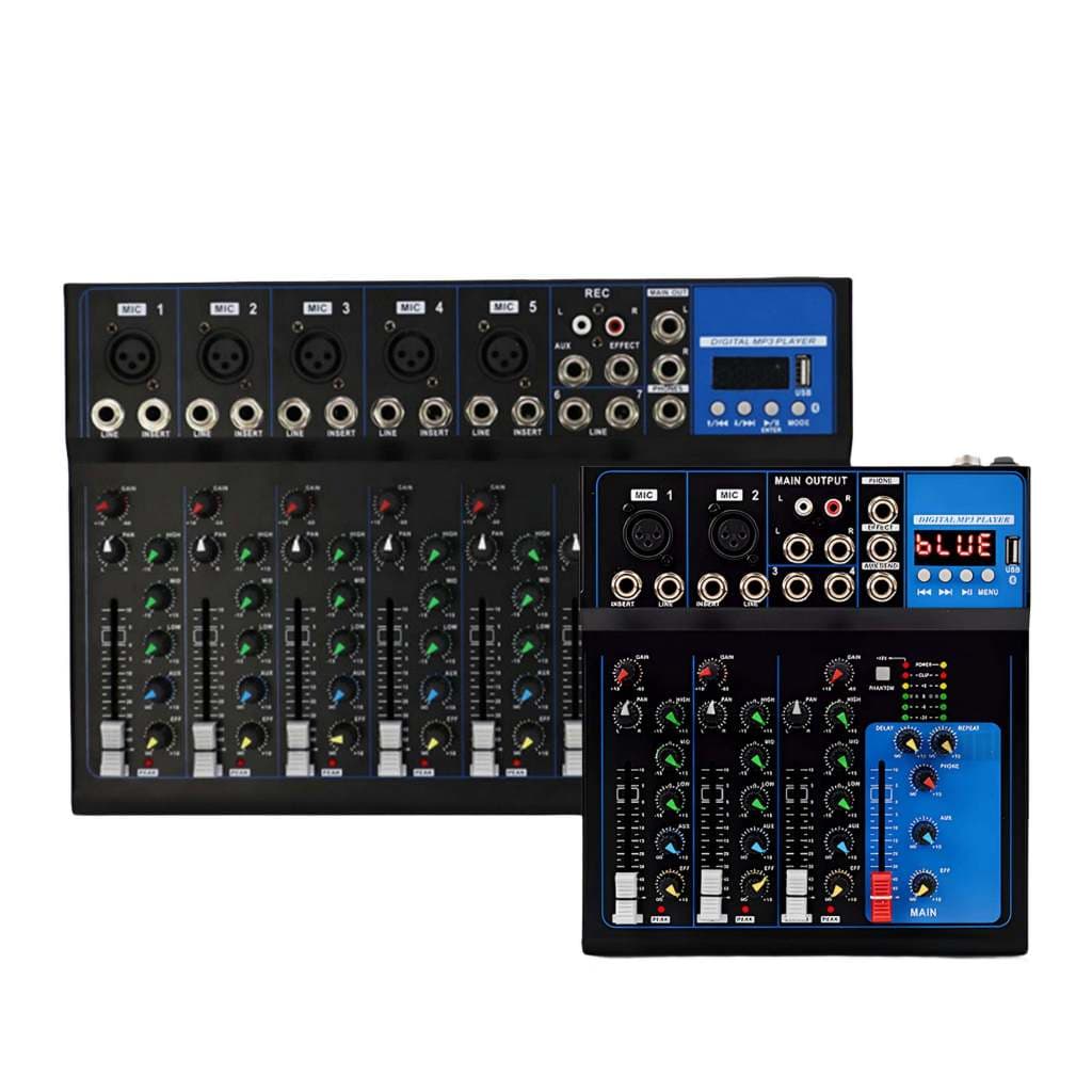 MIXER-F4/F7 Profissional 4/7 Canais Misturador Usb Efeito Console