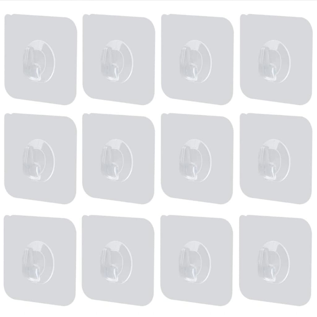 Kit 12 Peças Ganchos De Parede Adesivos Transparente Casa