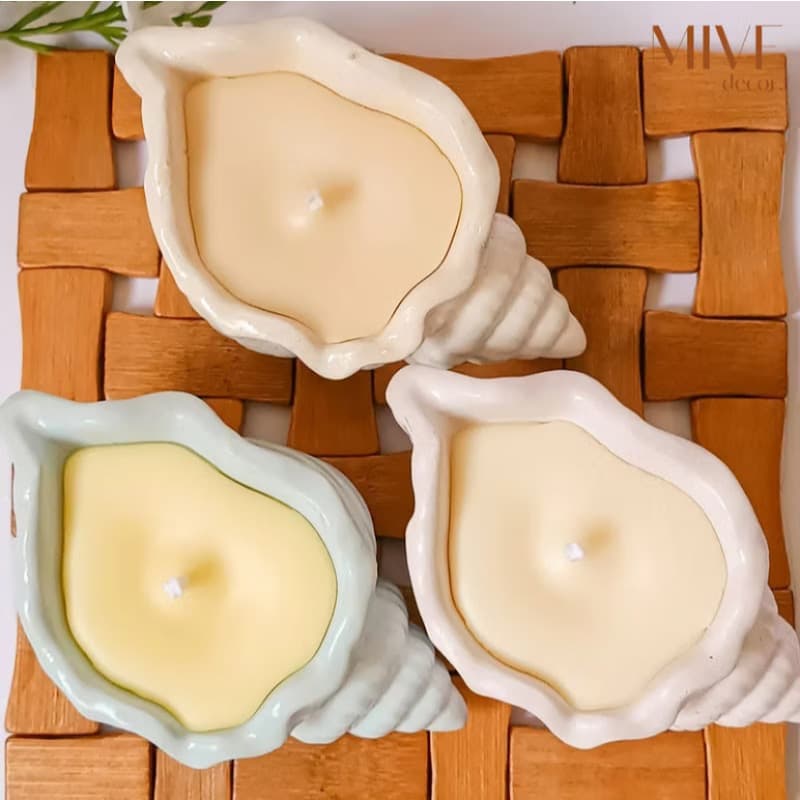 20 Velas Concha Aromáticas Personalizada Para Festas- 30g Cera Vegetal - Maternidade - Casamento - Aniversario