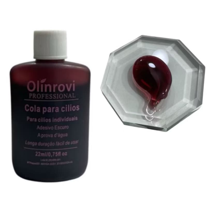 Cola Para Cílios  OLINROVI   Dark Para Cílios Individua 22ml  com avisa (mesmo fabrica ardell)