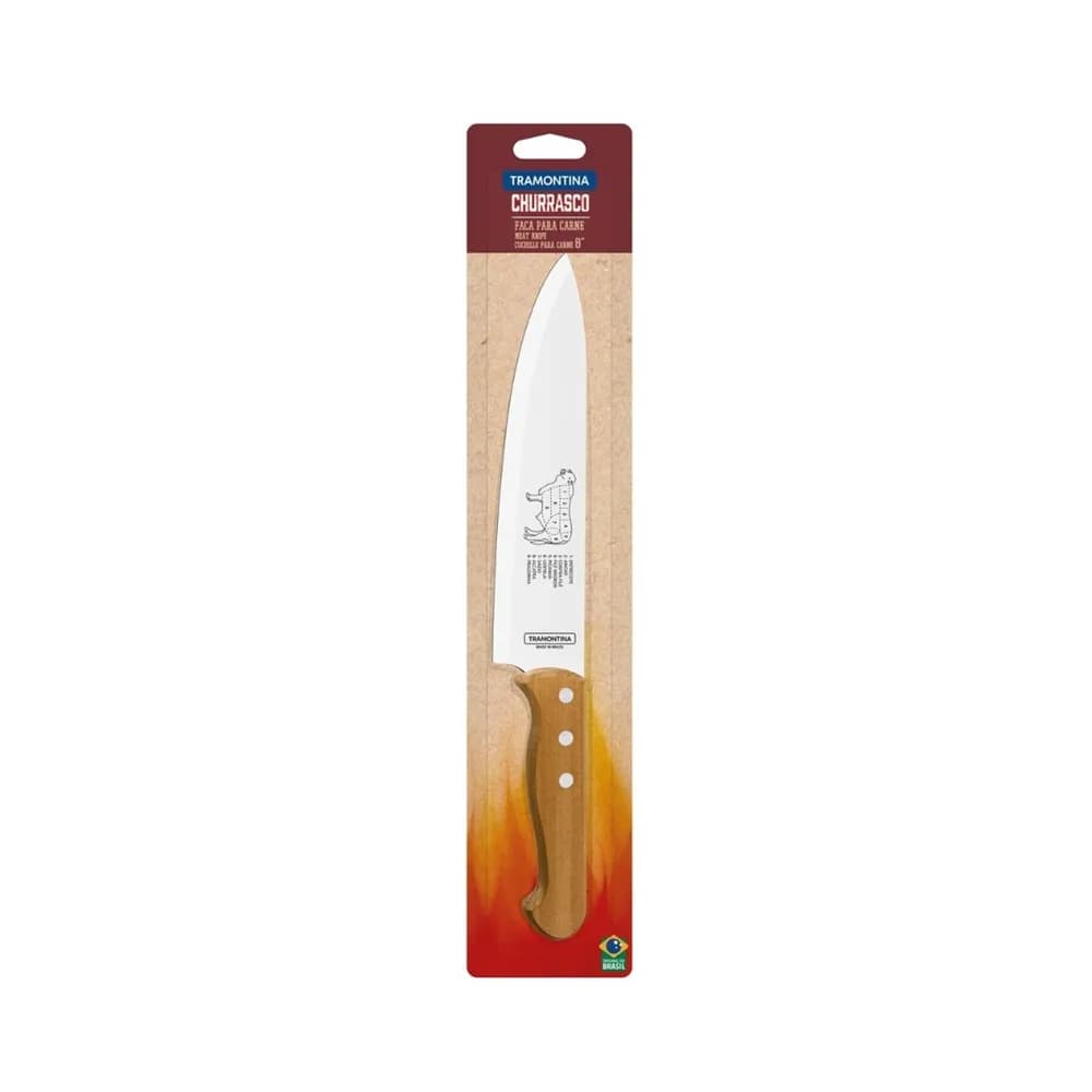 Faca para Churrasco 8" com Cabo de Madeira Tramontina