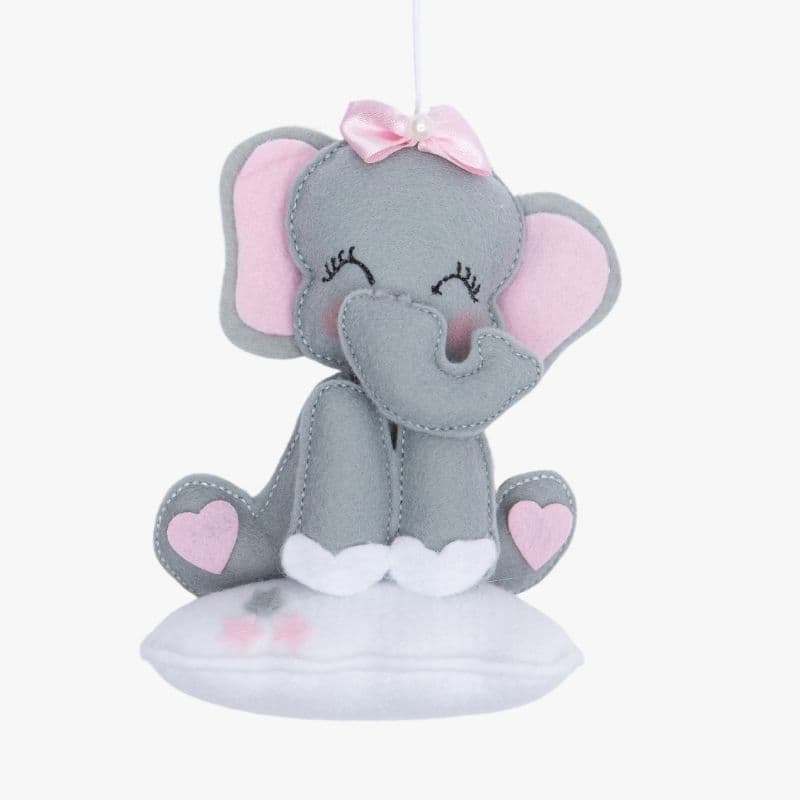 Prendedor de cortina Elefantinha/Elefantinho com strass! -O PAR- enxoval de bebê
