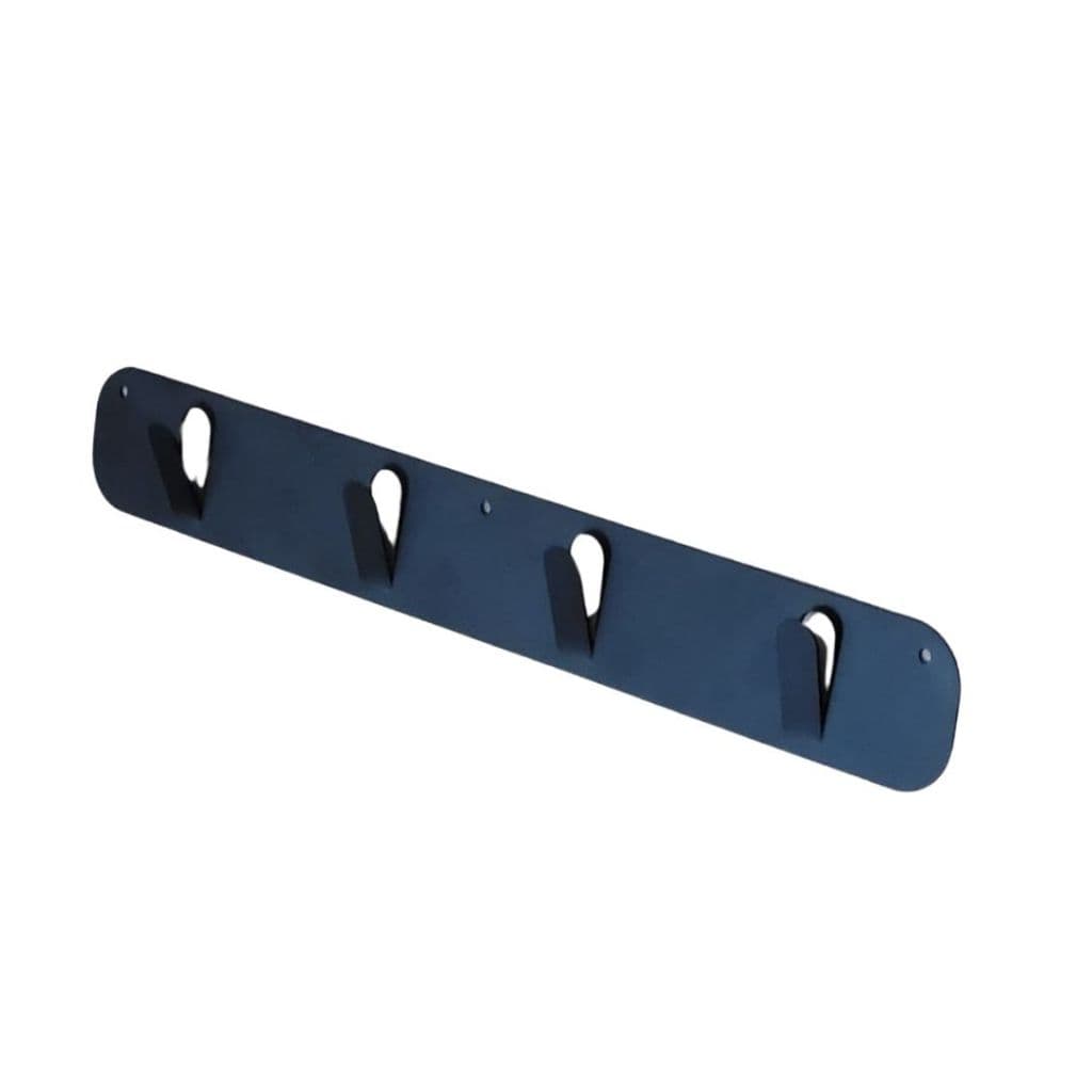 Cabide Gancho Porta Organizador Suporte Inox Multiuso Horizontal Preto Fosco