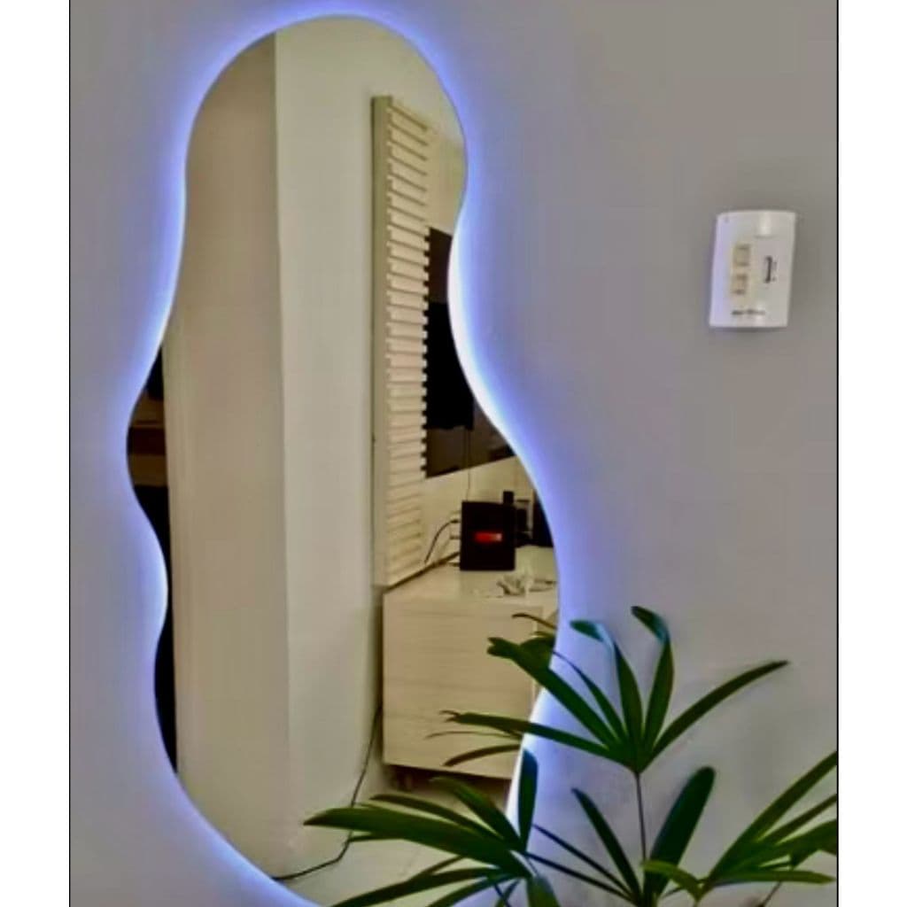 ESPELHO ORGANICO DECOR BLOGUEIRA PINTEREST COM LED