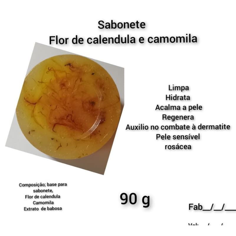 10 sabonetes 90 Gr, natural de calêndula , pele sensível , dermatite