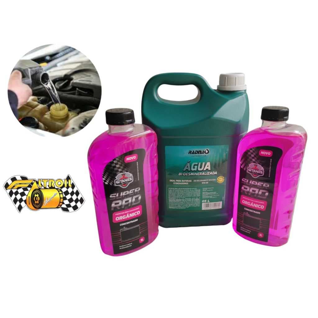 KIt  Aditivo de Radiador Galão 5L + 2L ADITIVO Concentrado