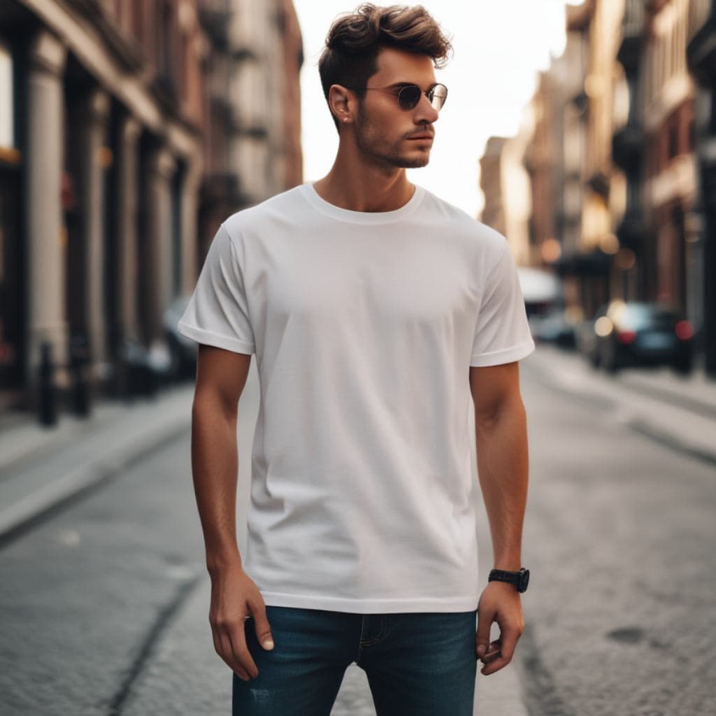 Kit 5x Camiseta Básica 100% Algodão Reforço Ombro a Ombro Masculina Lisa Modelagem Casual