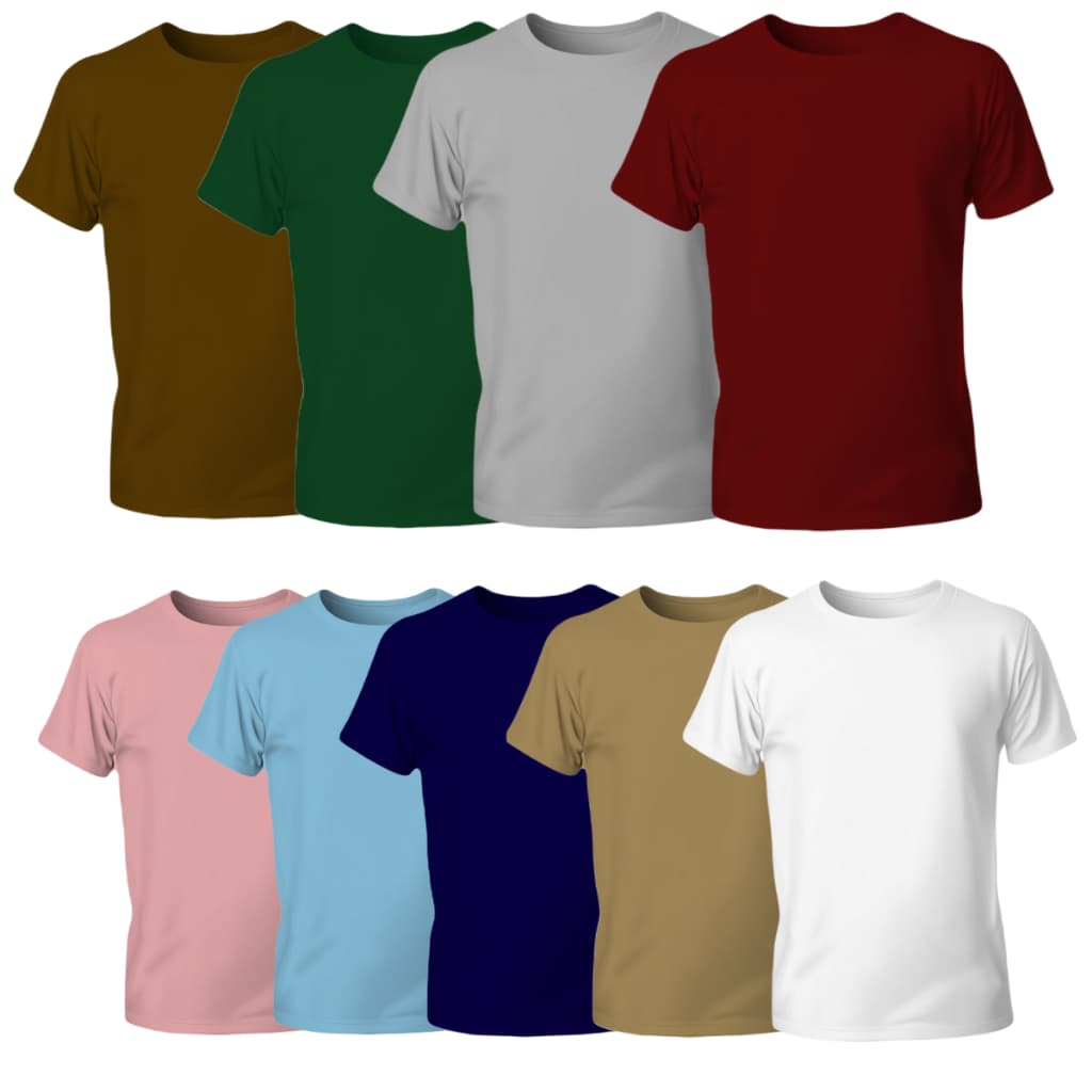 Kit 5x Camiseta Algodão Premium 30.01 Masculina Feminina Unissex Básica Manga Curta Slim