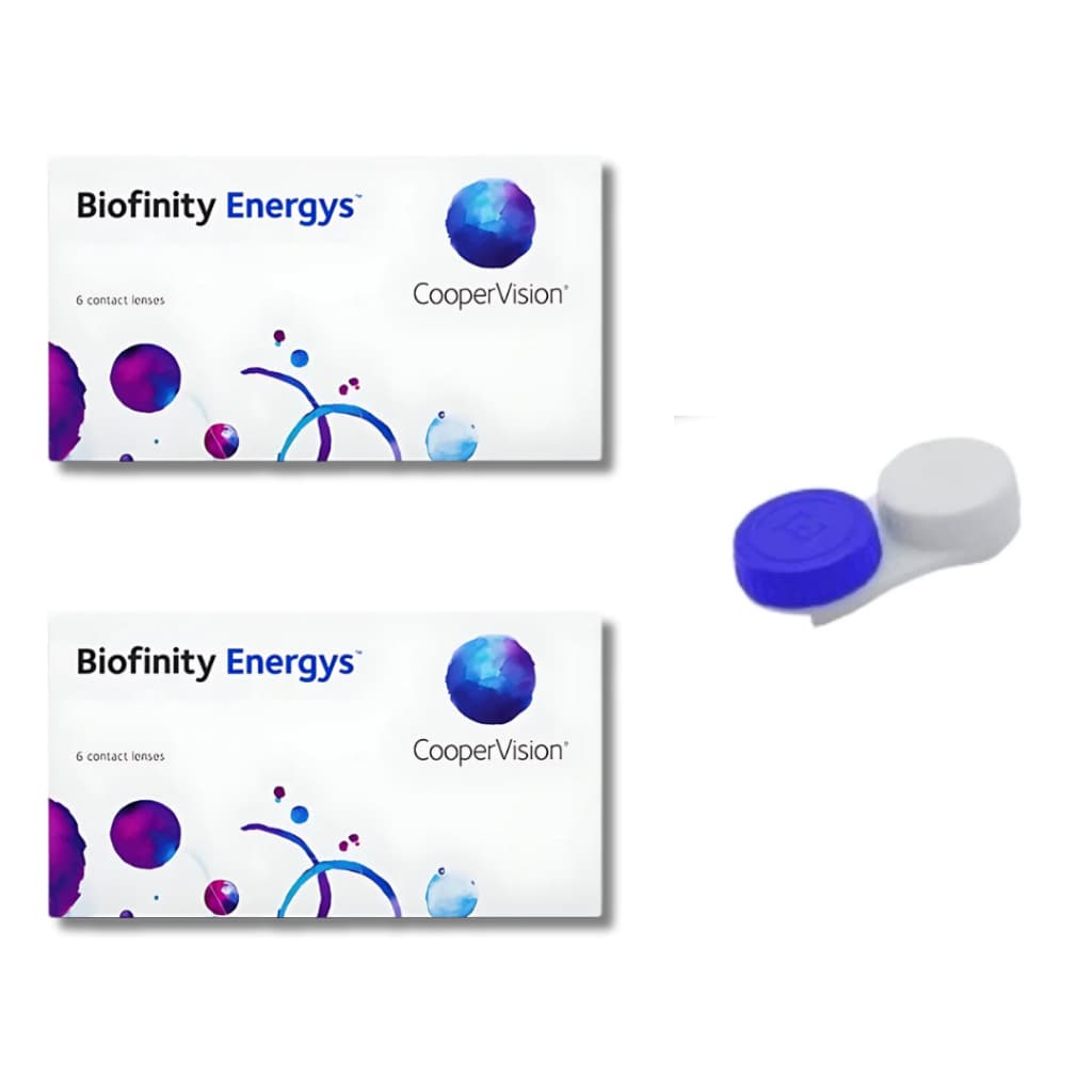 2 Caixas de Lente De Contato Biofinity® Energys Incolor Com Grau + Estojo