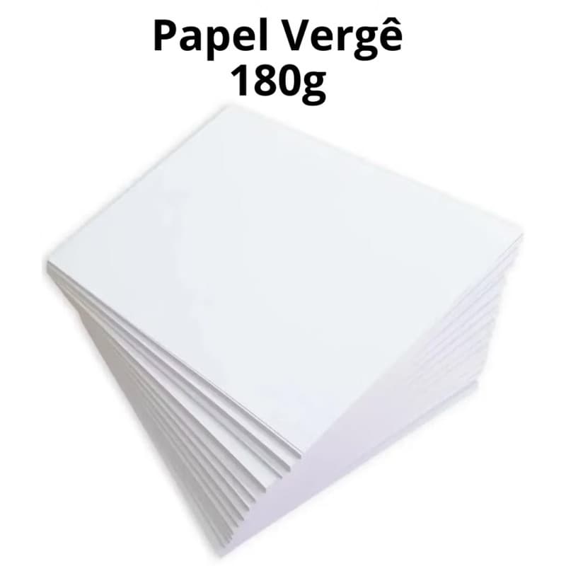 Papel Vergê Branco A4 180 gramas