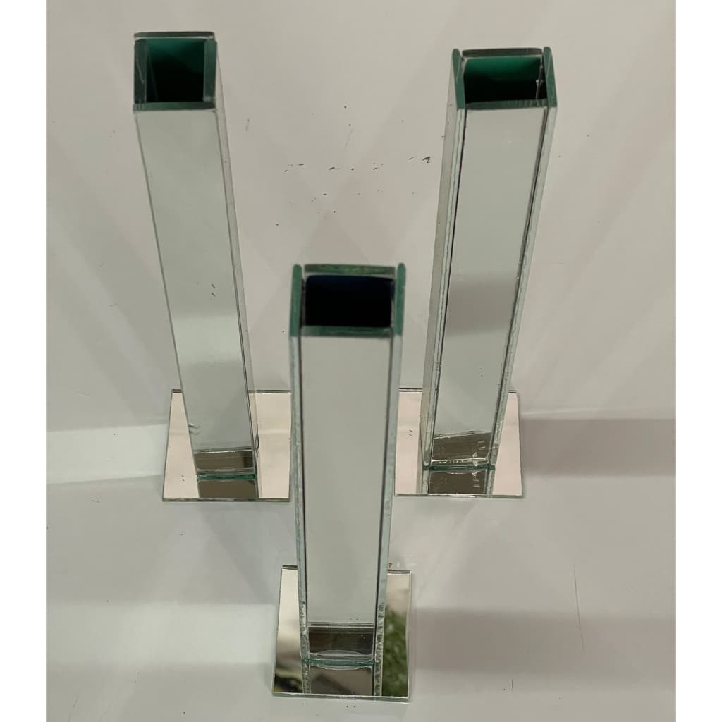 Kit com 12/24 Vasos de Vidro Espelhado de 23 Centímetros