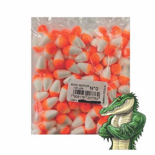 Boia de Isopor para pesca nº0 pacote com 100pç - PROMOÇÃO