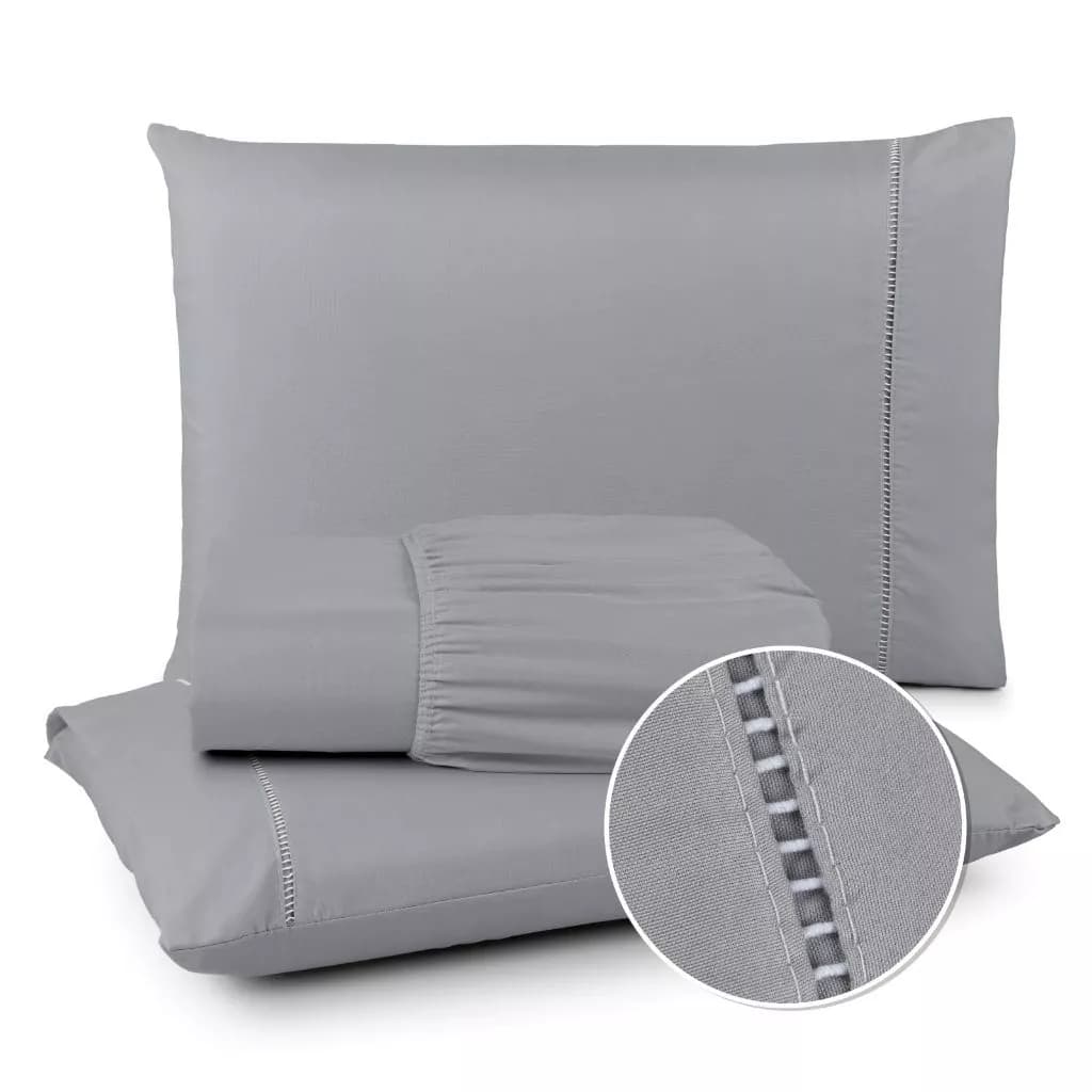 Jogo De Lençol Cama Casal Padrão 3 Peças Micropercal 400 Fios Ponto Palito Toque Aveludado