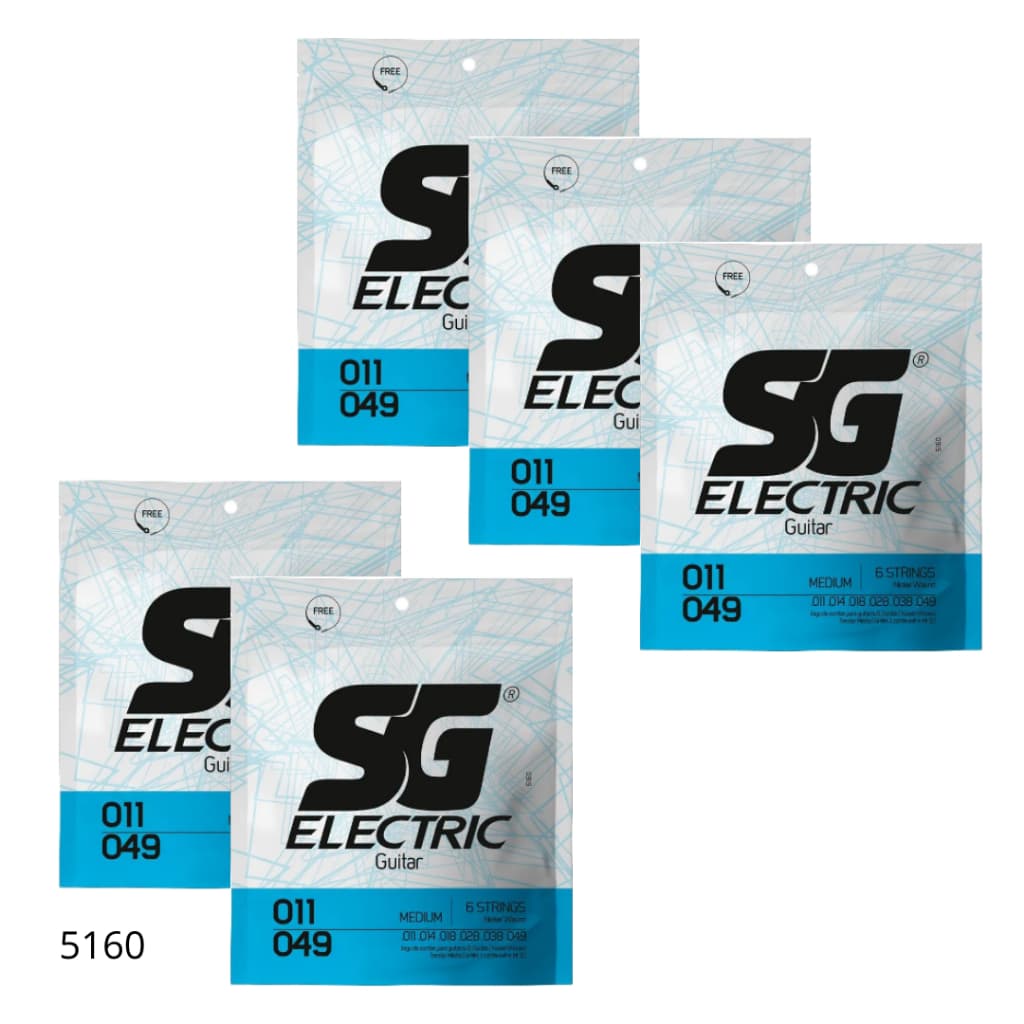 Kits Corda SG 011 Níquel para Guitarra Encordoamento Tensão Média
