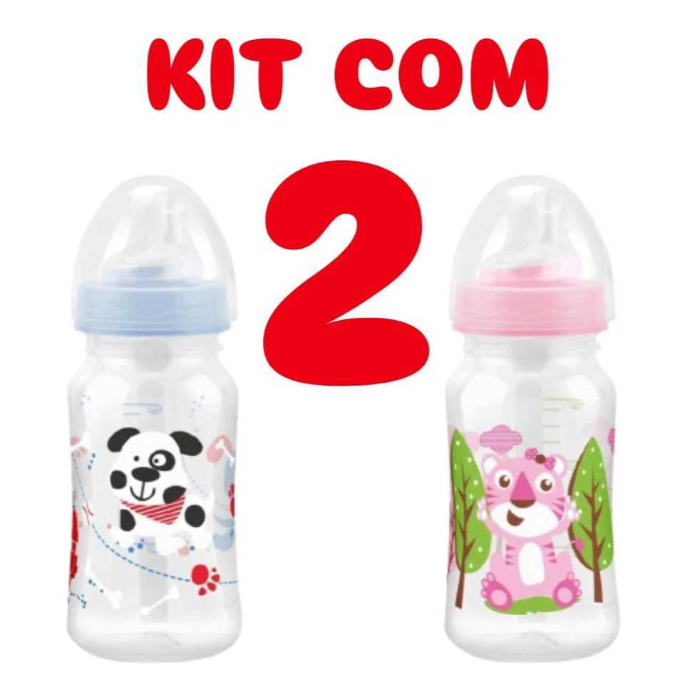 Kit com 2 Copo de Treinamento Bebê 270ml Bico em Silicone Antivazamento