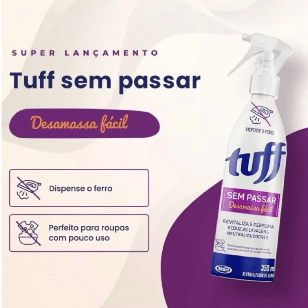 Neutralizador De Odores Tuff Sem Passar Desamassa Fácil 350g PASSA FACIL