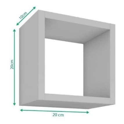 Nicho Decorativo 100% MDF 20X20X10 Branco