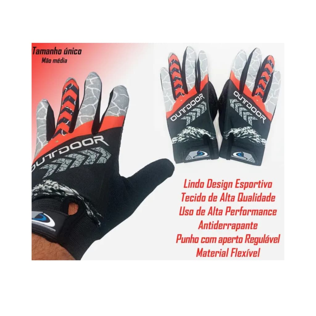 Luva Bike Moto Motociclista Ciclista Esportiva Outdoor