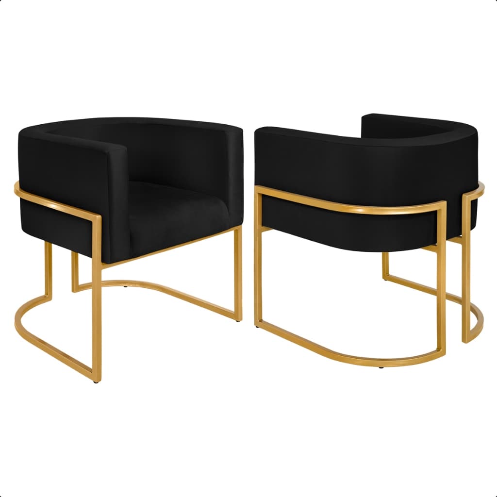 Poltrona para mesa jantar base metal veludo banco cadeira estofada escritorio dentista moderna envio rapido