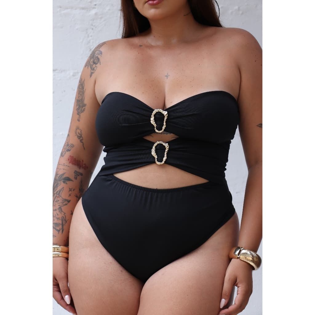 Maiô Feminino Plus Size Com Detalhe Moda Praia