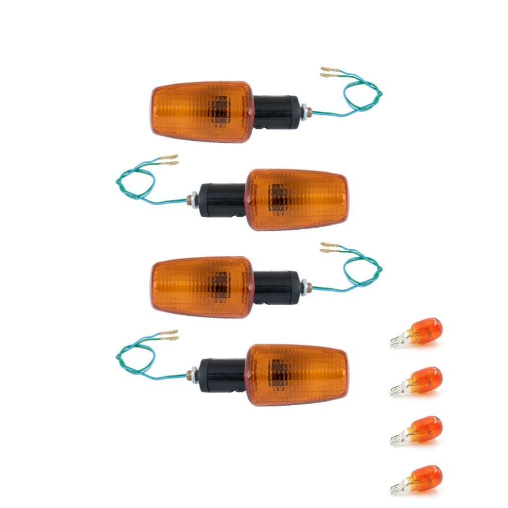 kit 4 Pisca seta de Moto Titan CG Fan 125/150 2000 a 2013 Laranja Xre 300