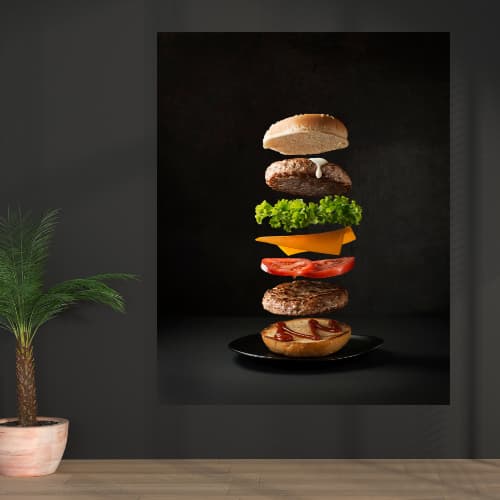 Adesivo Decorativo Anatomia do Hambúrguer – Estilo e Criatividade para Seu Negócio! 🍔