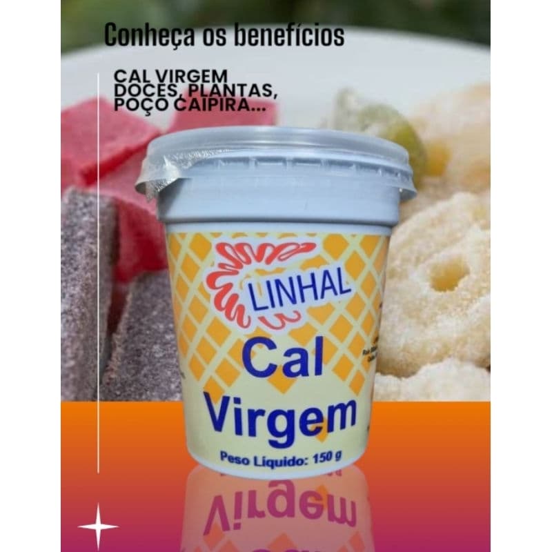 Cal virgem 300g Culinário Doces caseiros cristalizados
