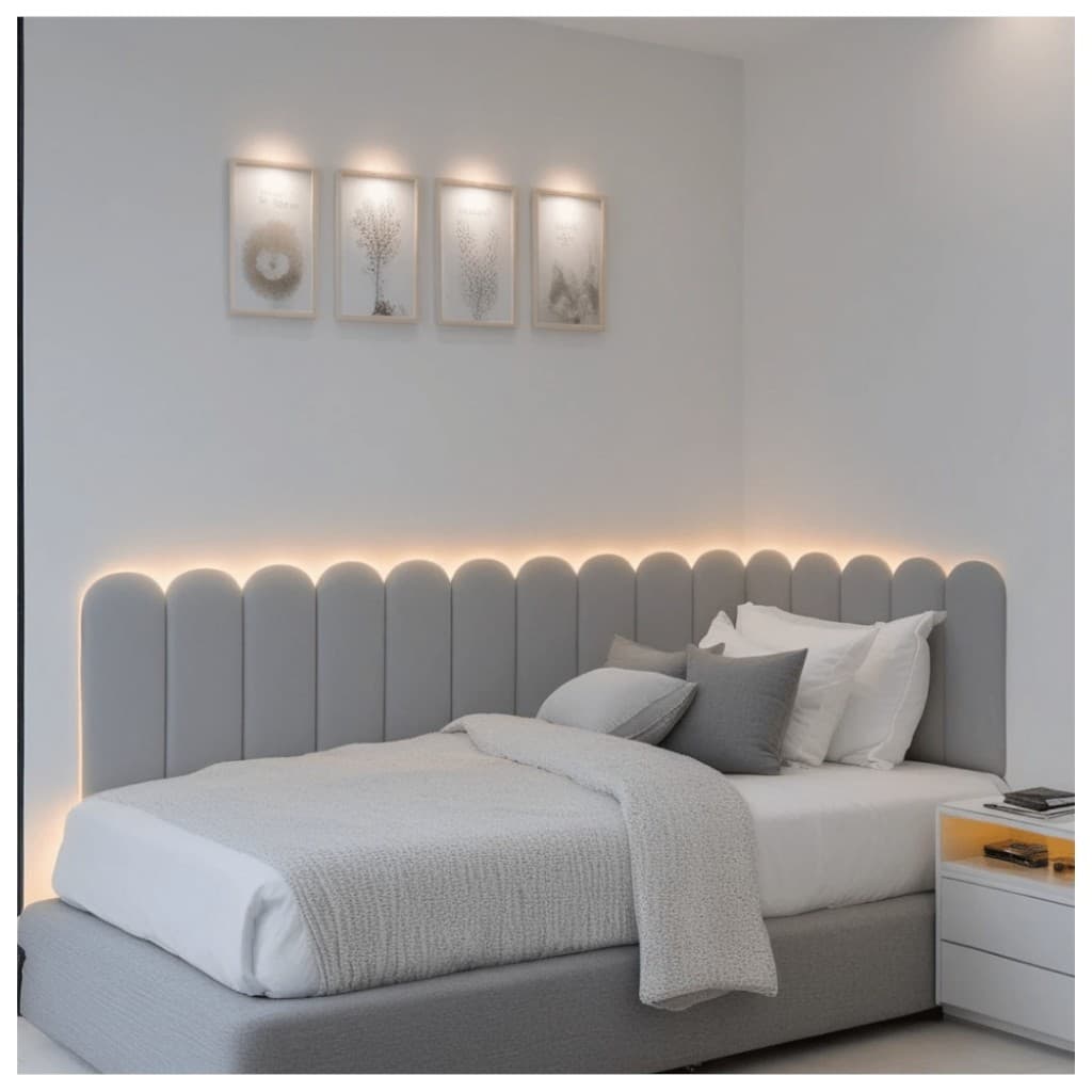 Kit Cabeceiras Nuvem Cama Box Estofada Placa Modular 45x20 em L Peças 15 16 18 20