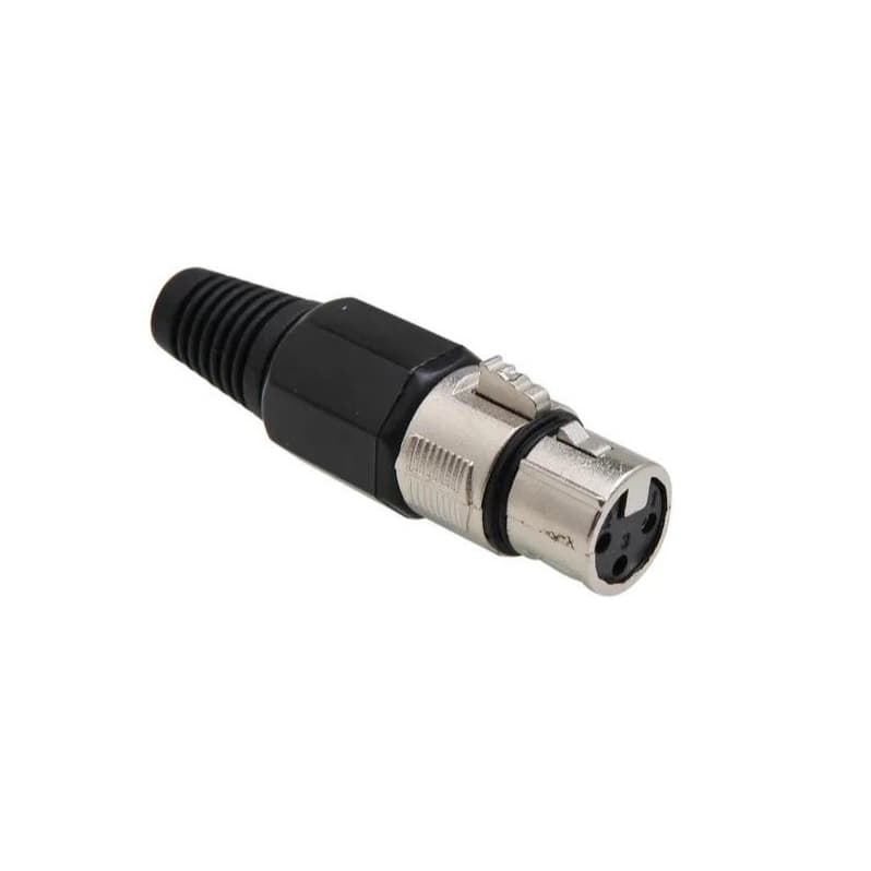 Conector Cannon XLR Femea Preto