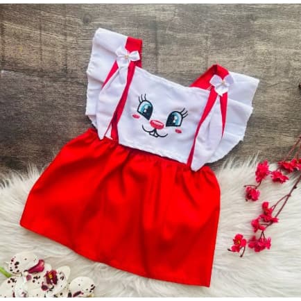 Romper Vestido Coelha Páscoa / Romper para Mesversário / Páscoa / Romper para Bebes - Tamanho Único