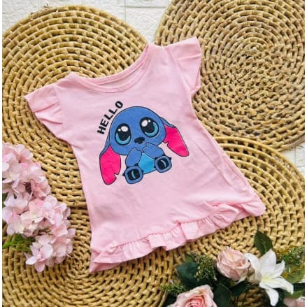 Vestido para Bebes Stitch / Tamanho Único / Veste de 03 à 06 Meses