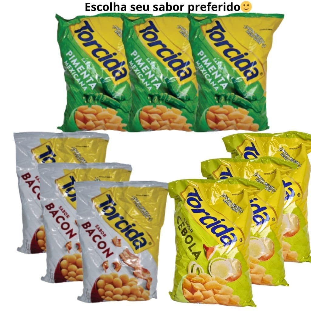 Kit 3 Pacotes Salgadinho Torcida 420g Cada Aperitivo Lanche Escolha o Sabor Atacado Chips