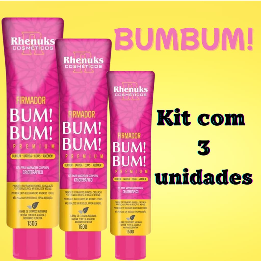KIT COM 3 FIRMADORES GEL BUMBUM