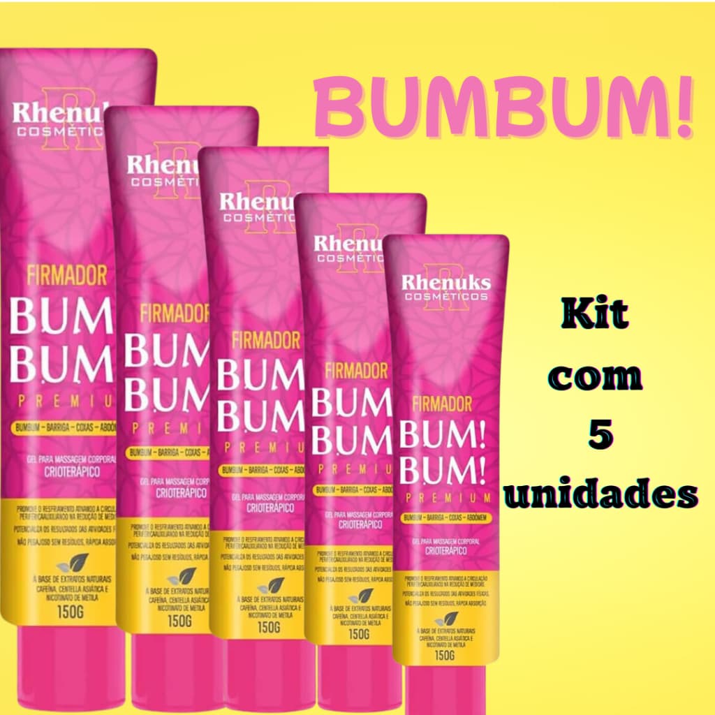 KIT COM 5 UN FIRMADORES GEL BUMBUM RHENUKS
