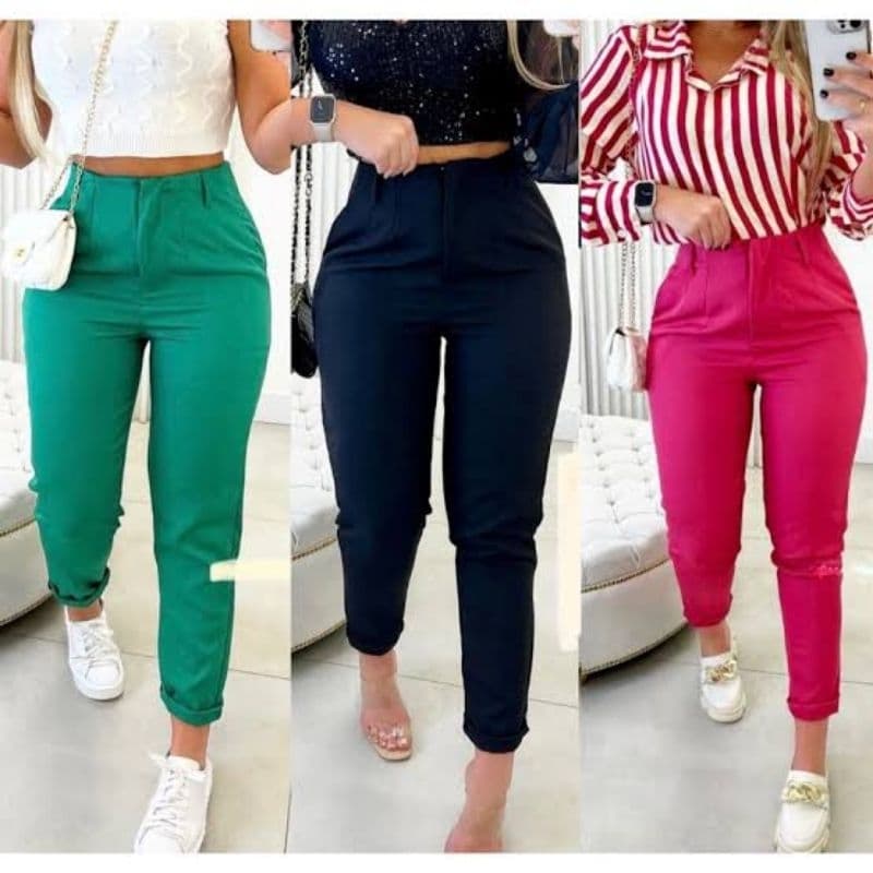 Calça Alfaiataria Feminina Cintura Alta
