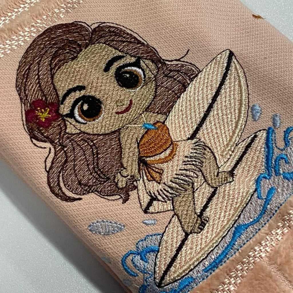 Toalha de Boca/Mão Dohler Bordado Moana Personalizada c/Nome
