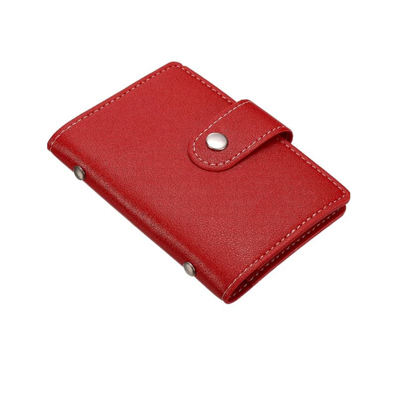 Porta  Cartão Cartão De Crédito Caso Bolsa Carteira De Bolso Vermelha