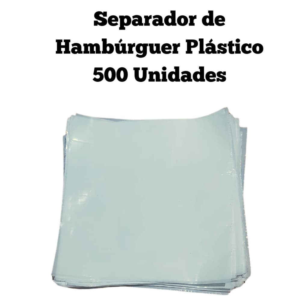 Separador de Hambúrguer Plástico 15x15 500 Unidades